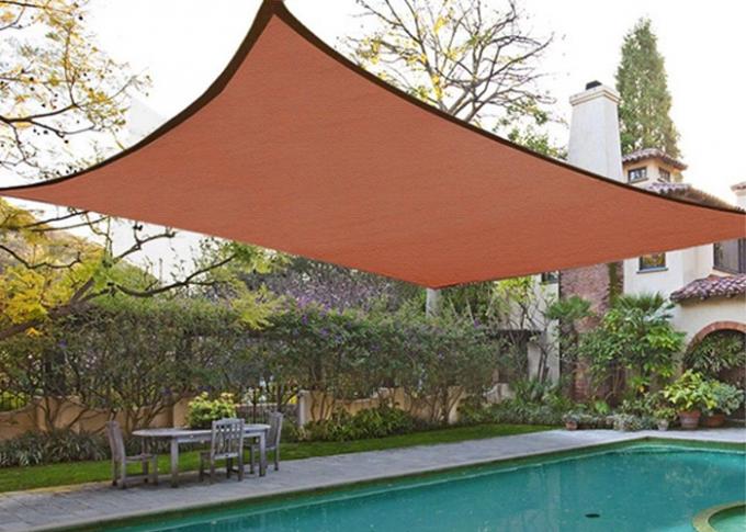 Dark Red 16'X16' Square Sun Shade Sail Fabric With 90% Shading Rate