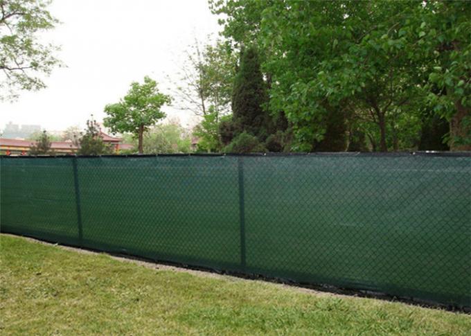 Black Chain Link Privacy Fence Netting , Aluminum Grommets Wind Breaker Screen